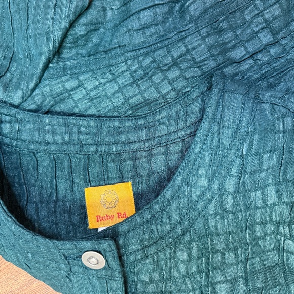 Mock Alligator 100% Polyester Sparkle Teal Lightweight Moto Jacket - 16 - Picture 5 of 10